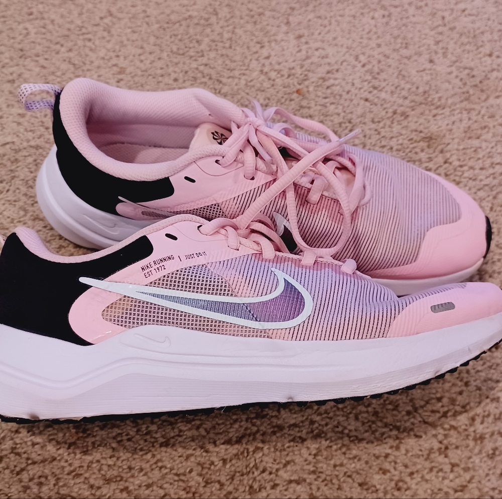 Nike Downshifter 12 Pink and Black Athletic Shoes